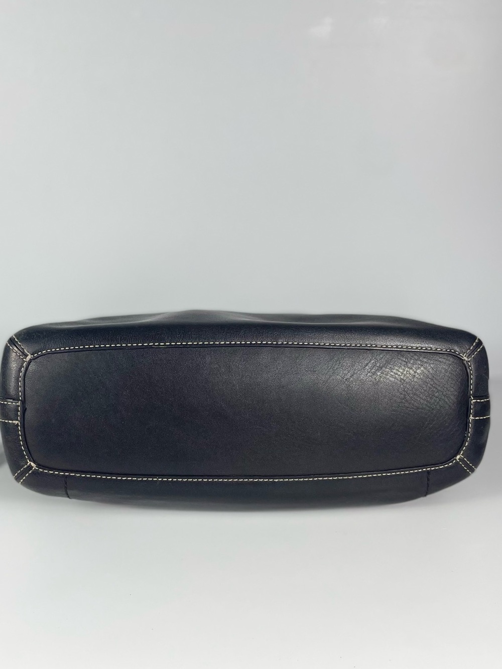$25 LOW START Vintage Coach 1417 Black Leather EW Legacy Shoulder Bag w/ Tassel - Picture 10 of 12